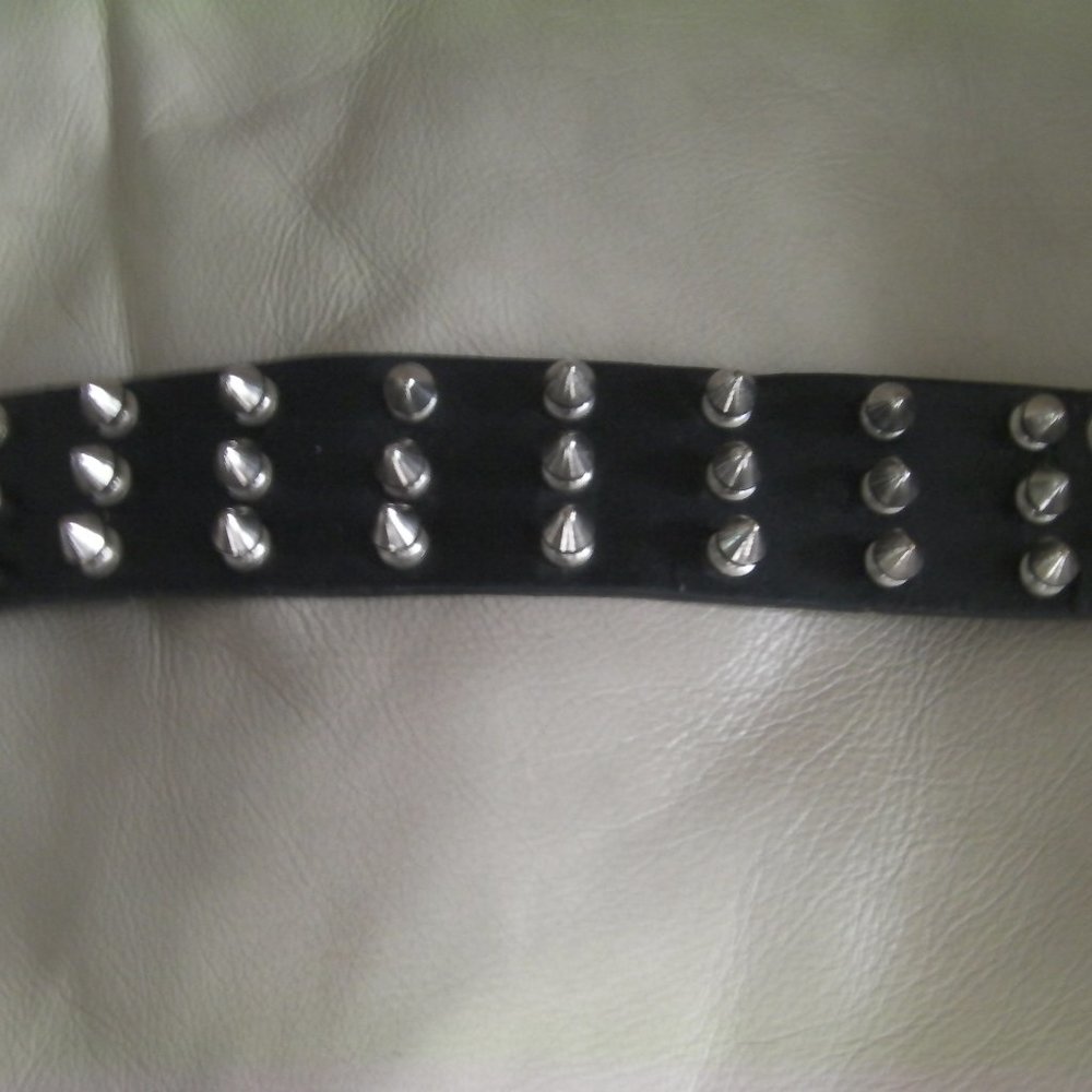 RARE Black Leather Wrist Band